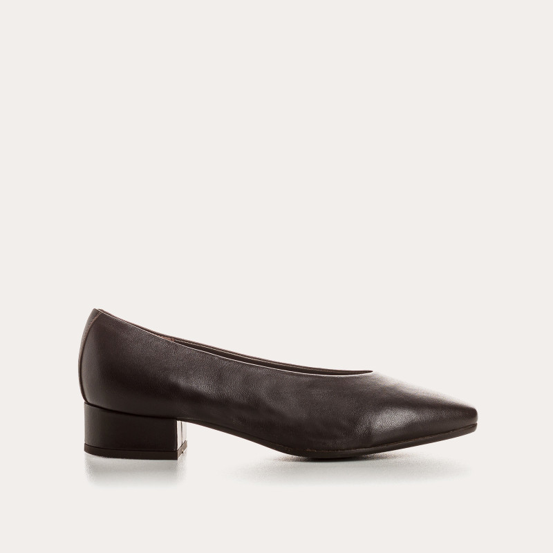 REQINS - Ballerines à Talon Favorite Cuir - Marron – Image 2