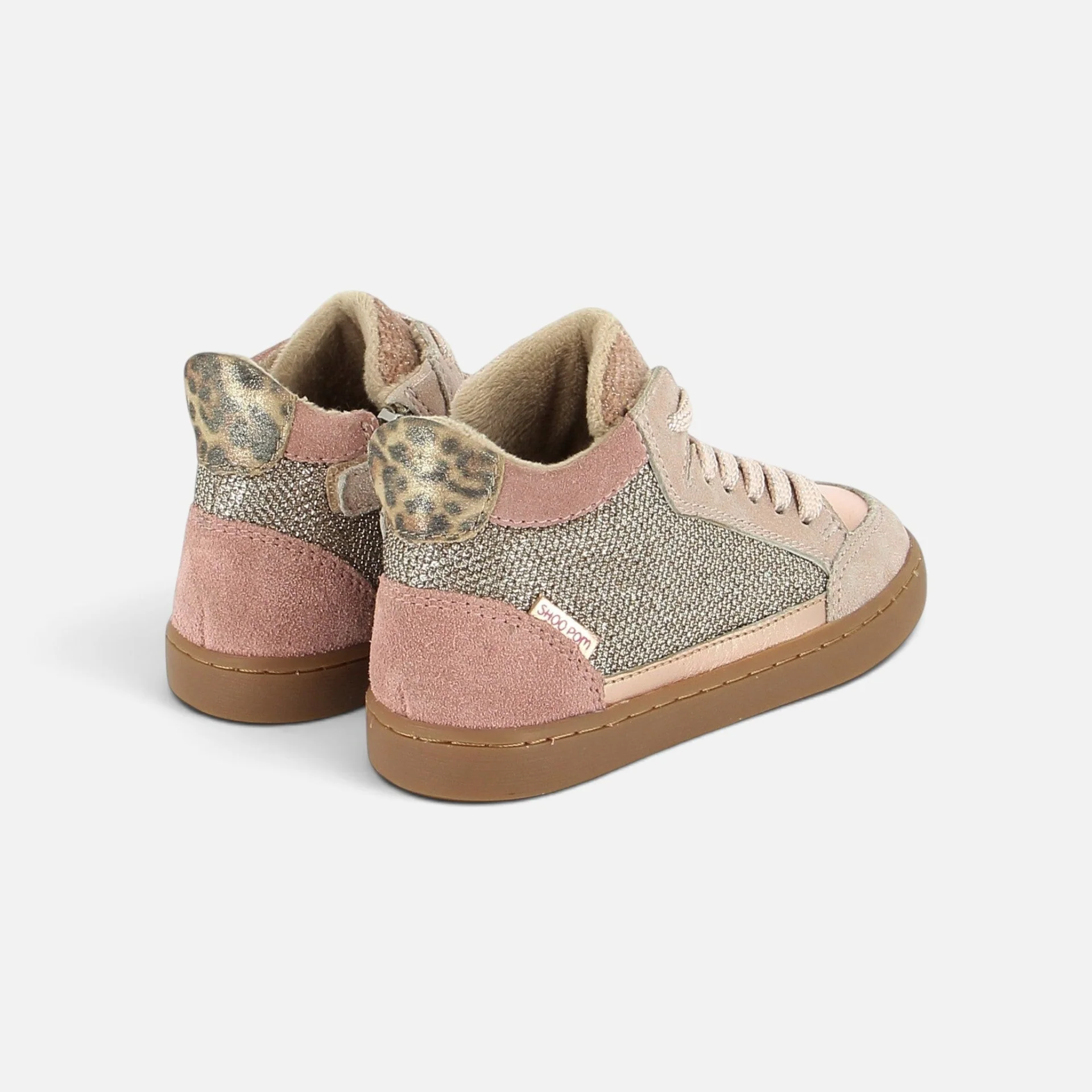 SHOOPOM - Baskets montantes Play Connect Fur - Nude – Image 2