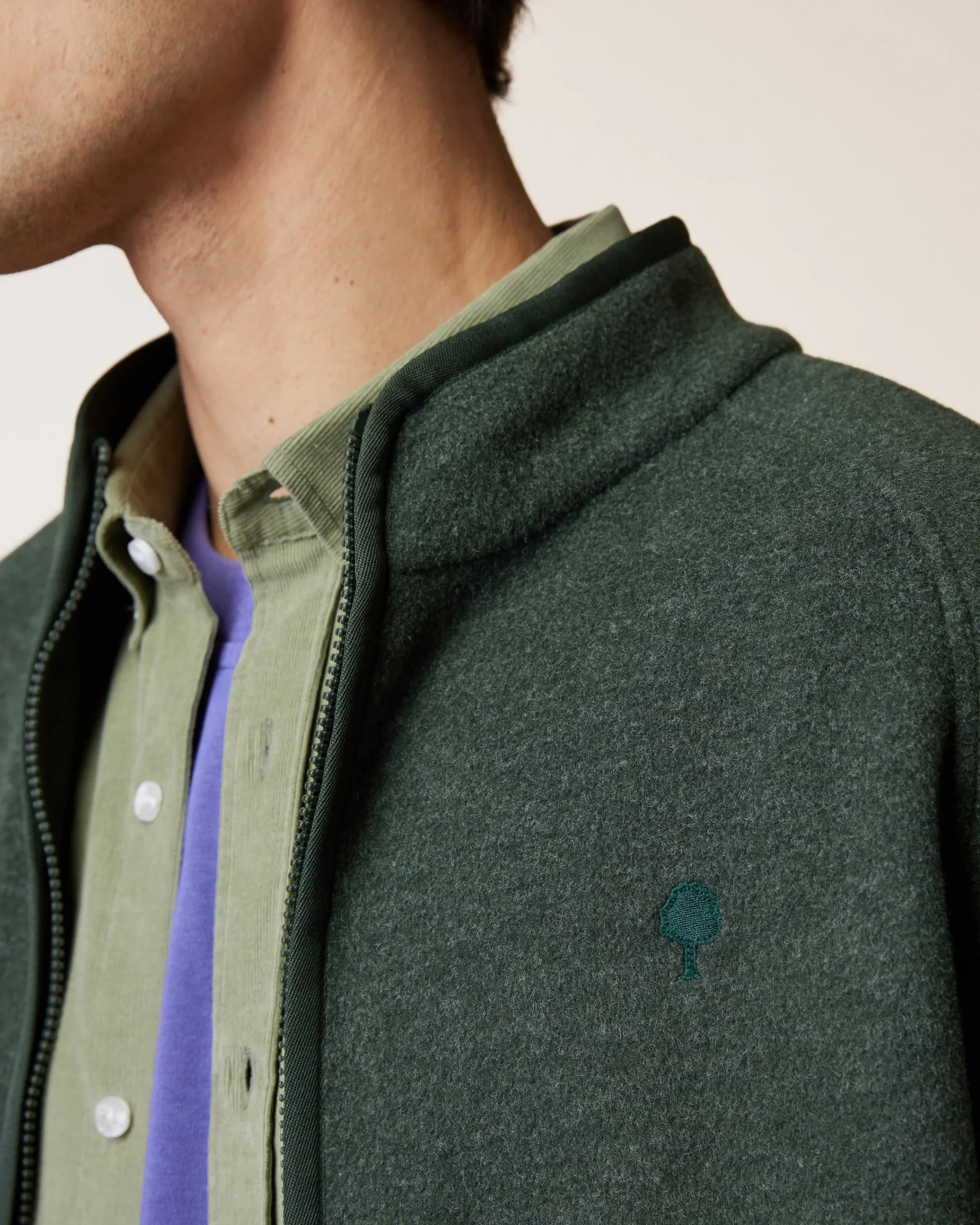 FAGUO - Veste polaire Chinon - Vert foncé – Image 3